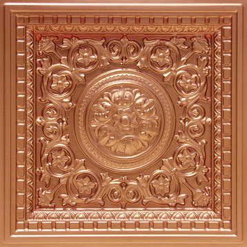 24"x24" VC 02 Faux Tin Drop-in, Coffered Look, Set of 6, Copper