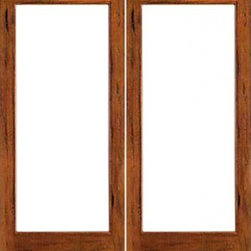 Rustic-1-lite Interior Solid Wood IG Glass Double Door - Interior Doors