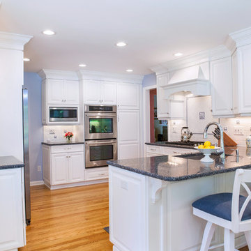 Bright Blue & White Kitchen
