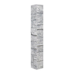 142-CT2-BRIGHTON WIDE STACKED STONE OUTSIDE CORNER - 48"H X 3 &frac12;" W X 1 &frac12;"D - Wall Panels