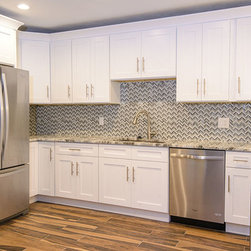 Colorado White Shaker Kitchen Cabinets - 10 Foot Run - Kitchen Cabinetry