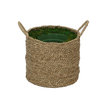 Faux 7ft Fishtail Palm Tree in Seagrass Basket, Natural