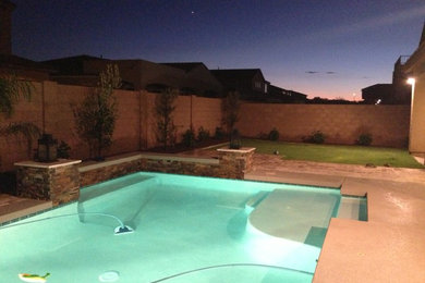 Example of a trendy pool design in Phoenix