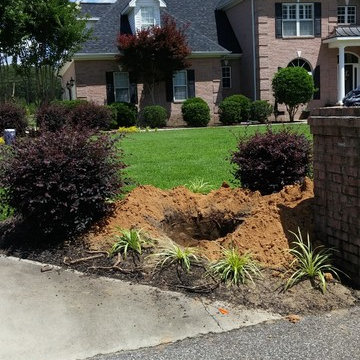 A landscape design and installation job.