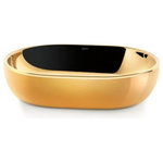 bathco - Toulouse Gold Bathroom Vessel Sink Golden Porcelain - This product is available as pre-order only. Lead time: 4 weeks