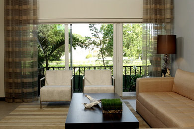 Inspiration for a coastal living room remodel in Miami