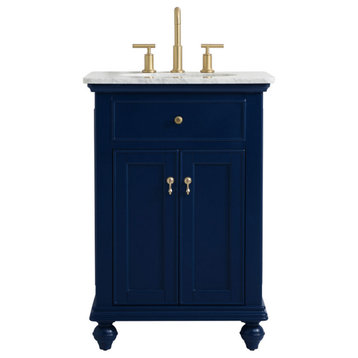 24" Single Bathroom Vanity, Blue, Vf12324Bl