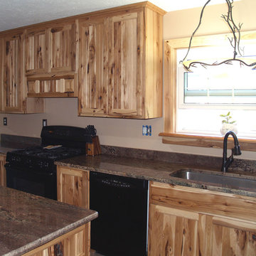 Rustic Hickory Kitchen Cabinets