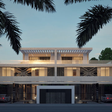 Modern twin villa design Saudi Arabia