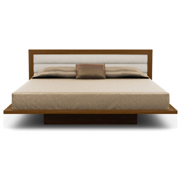 Copeland Moduluxe 35" King Bed With Upholstery, Natural Walnut With Oyster