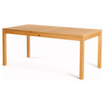 ARB Teak & Specialties - Teak Dining Extension Table Foster - Rectangular 71/91 x 36" (180/230 x 90 cm) - This Foster teak wood 71/91 x 36" rectangular dining table with extension is the perfect table for someone who likes hosting parties and dinners. It is a full-sized table with an extension hidden neatly underneath the tabletop. The unusual lengthwise slats make this table large enough to seat 4 while appearing even longer and slimmer. This distinguished table is sure to be the star of your next big dinner party!
