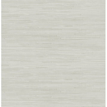 Grey Classic Faux Grasscloth Peel & Stick Wallpaper, Bolt