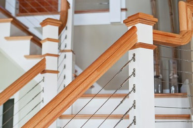 Staircase - coastal staircase idea in Providence