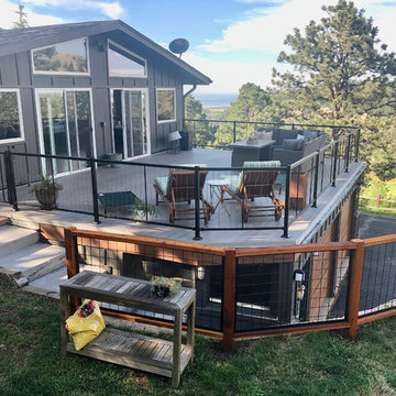 DecTec Deck Roof, Fortress Cable Railing and Wild Hog wire fence