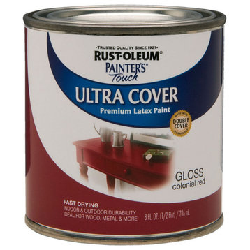 Rust-Oleum® 1964-730 Painter’s Touch® Premium Latex Paint, 1/2 Pt, Colonial Red
