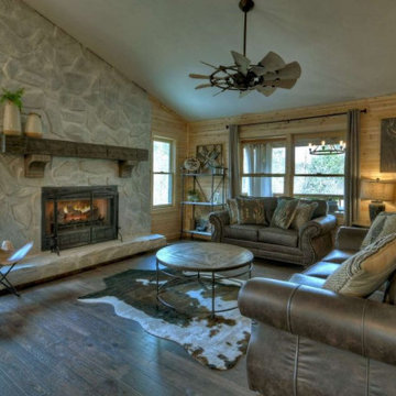 Whitewashing Rock/Stone Fireplace