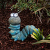16" Tall Outdoor Solar Powered Garden Caterpillar Statue with LED Lights