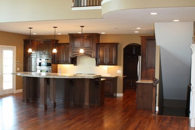 Example of a classic family room design in Chicago