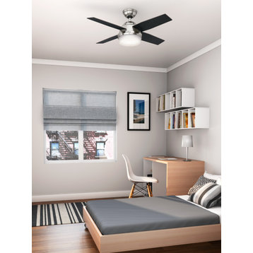 Hunter Fan Company 44" Dempsey Brushed Nickel Ceiling Fan With Light/Remote