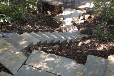 Inspiration for a rustic landscaping in Kansas City.