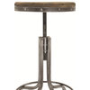 Silver Wood and Metal Industrial Bar Stool, 28" x 17" x 17" 80993