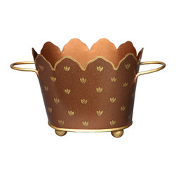 Gold Classic Tulip Oval Cachepots - Area Rugs