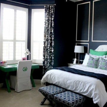 Girl's Navy Bedroom