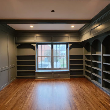 Unique Built-In Office Shelving and Paneling