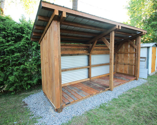 Timber frame lean-to shed &amp; Railing project