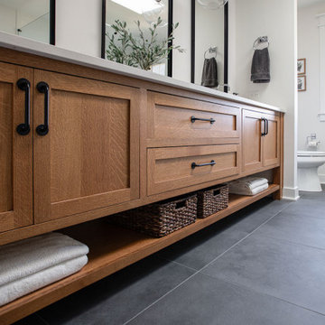 Builder-Grade to Designer Townhouse Primary Bath | Kildeer, IL