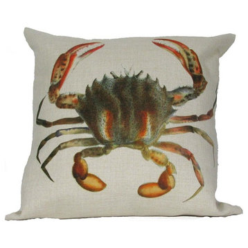 Crab Throw Pillow With Insert 18x18