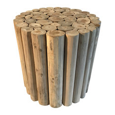 Round Teak Wood Plant Stand