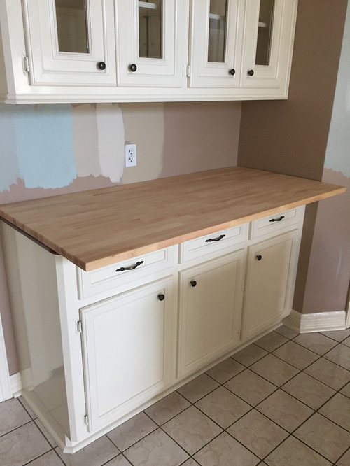 Butcher Block Accent Counter Or All Stone