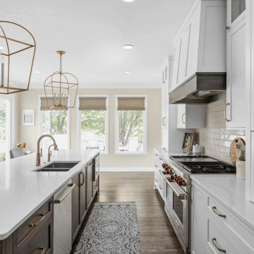 Transitional style kitchen cabinets