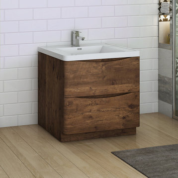 Fresca Tuscany 32" Rosewood Cabinet With Integrated Sink