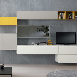 Modern Italian Wall Unit Exential Y19 by Spar - $5,899.00 - Entertainment Centers And Tv Stands