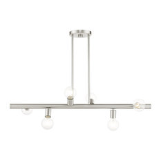 Bannister 6 Light Island Light, Brushed Nickel