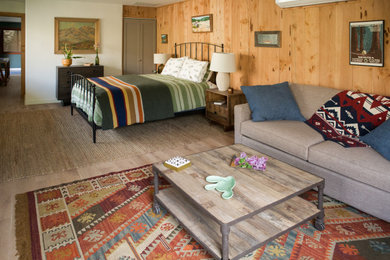 Inspiration for a rustic family room remodel in Other