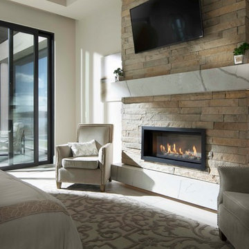 Canyon Stone's Strip Ledge Stone Veneer Fireplace