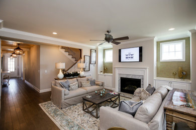 Living room - country living room idea in Nashville