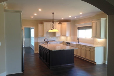 Example of a large classic kitchen design in Atlanta