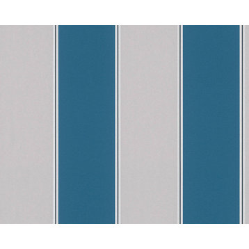 Modern Textured Wallpaper With Stripes, 304591, Gray Blue, 1 Roll