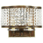 Livex Lighting - Grammercy Wall Sconce, Hand-Painted Palatial Bronze - Crystal strands strung in a decrotive shade design define this classically glamorous wall sconce in which the bulbs are completely shaded, allowing the light to shine through the K9 crystal for a warm, intimate lighting feel.