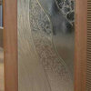 Front Door - High Tide - Cast Glass CGI 033 Exterior - Cherry - 36" x 80" -...