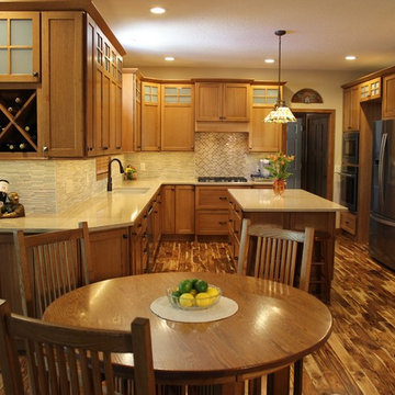 Quartersawn Oak Craftsman Style Kitchen That Brings The Outdoors In.