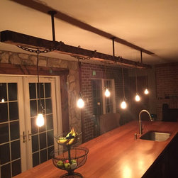 Oversized Barn Style Island Light Fixture - Pendant Lighting