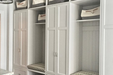 Inspiration for a large transitional entryway remodel in New York