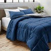 Bare Home Reversible Down Alternative Comforter, Dark Blue / Gray, Full/Queen