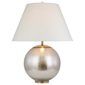 AERIN Morton 1 Light Table Lamp, Burnished Silver Leaf