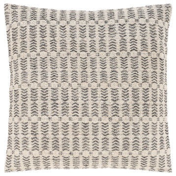 Leif Pillow, Charcoal/Ivory, 20"x20", Cover Only